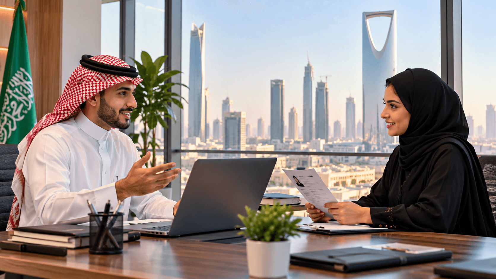 CSC career consultation between a professional and candidate in Riyadh