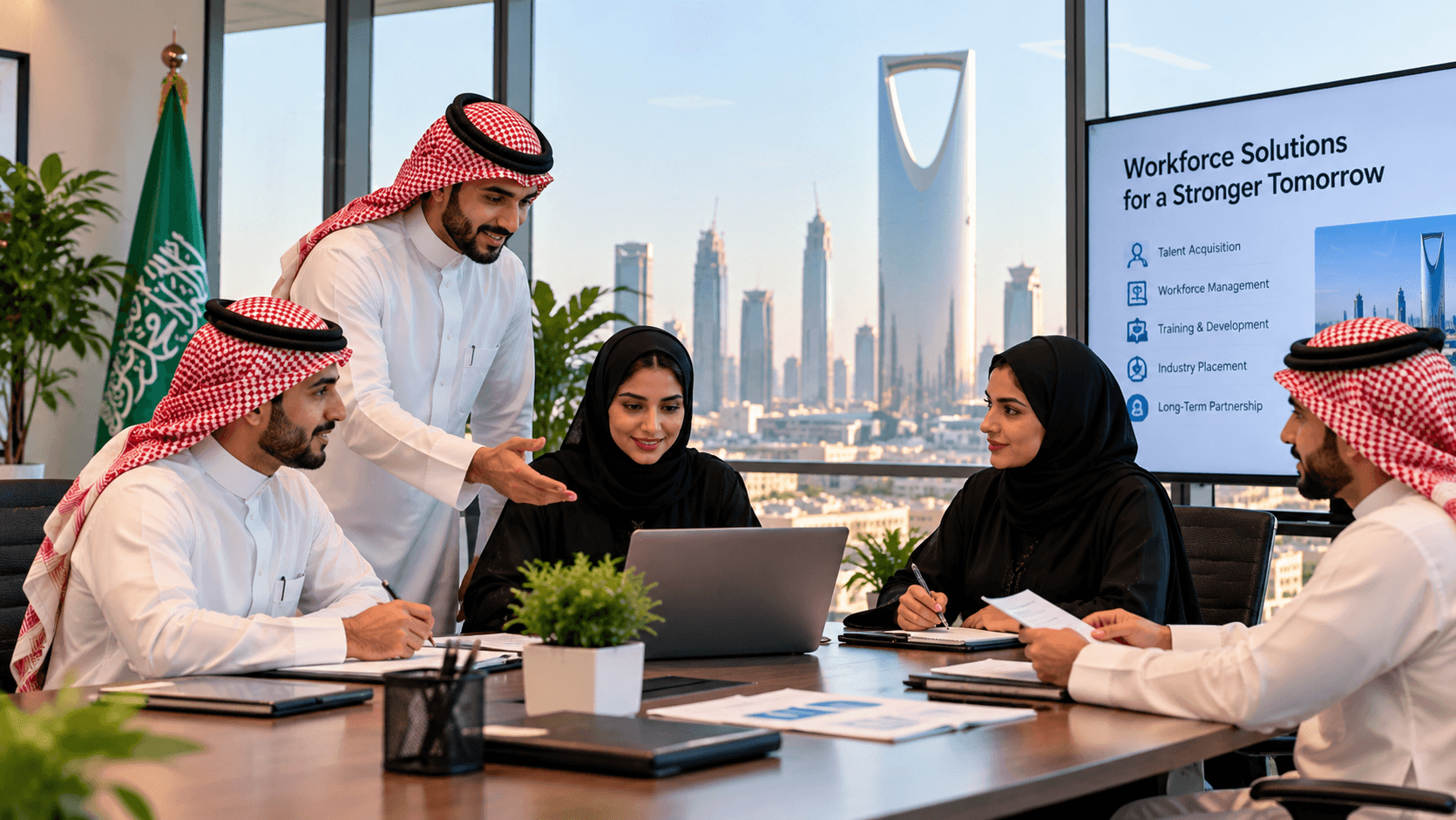 CSC workforce professionals planning workforce solutions in Riyadh